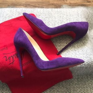Christian Louboutin Purple Suede 120 Heels